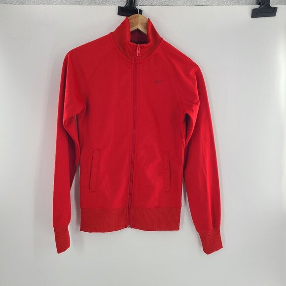 Nike The Athletic Dept. Men's Red Long Sleeve Zip-Up Track‎ Jacket Sz Small - Picture 7 of 8
